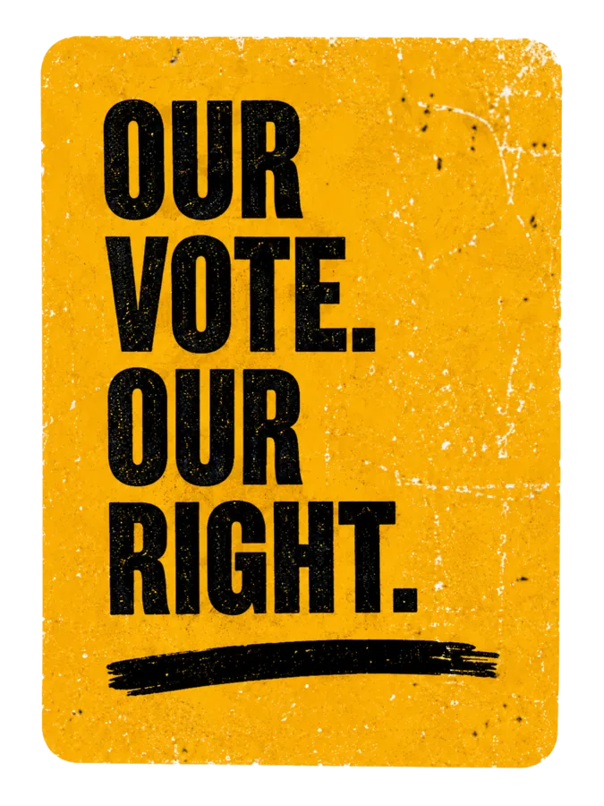 Our Vote, Our Right sticker